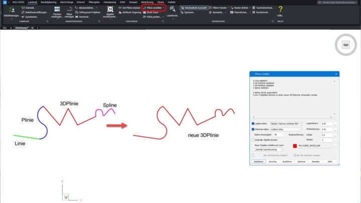 WS LANDCAD 2026 - 3D-Polylinien